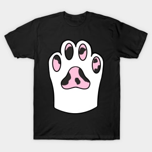 White Cat Paw T-Shirt